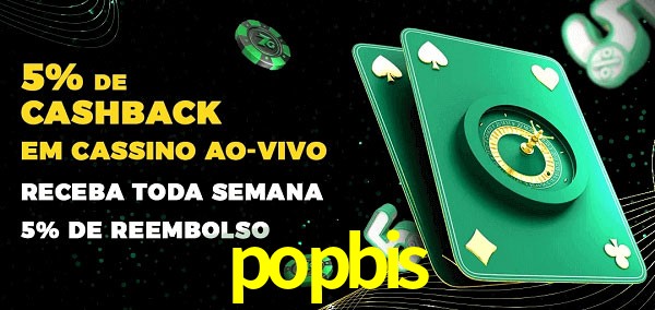 Promoções do cassino ao Vivo popbis